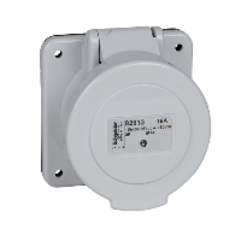 82904 - PratiKa industrial socket - 16 A - 3P - 40...50 V AC - IP44, Schneider Electric