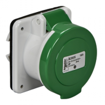 82906 - PratiKa industrial socket - 16 A - 3P - 20...25 V AC - IP44, Schneider Electric