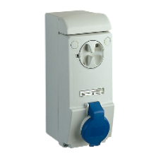 83031 - Unika interlocked socket - 16 A - 2P + E - 200...250 V AC - IP44 - wall, Schneider Electric