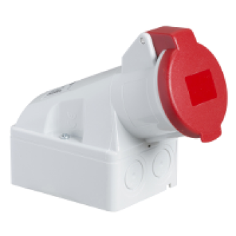 83109 - PratiKa industrial socket - 16 A - 3P + N + E - 380...415 V AC - IP44, Schneider Electric