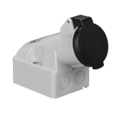 83111 - PratiKa industrial socket - 16 A - 3P + E - 480...500 V AC - IP44, Schneider Electric