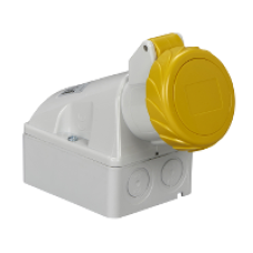 83151 - PratiKa industrial socket - 16 A - 2P + E - 100...130 V AC - IP67, Schneider Electric