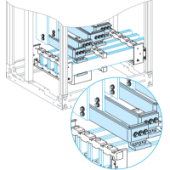 88007 - Prisma Plus - connection horizontal to vertical busbars - <= 1200 A - 3P, Schneider Electric