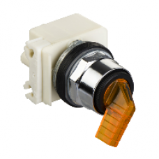 9001K11J35LYFA - illuminated selector switch Ø 30 - amber - 2 position - stay put - 24 V AC/DC, Schneider Electric