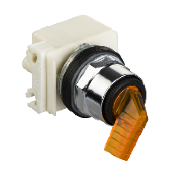 9001K11J35LYFA - illuminated selector switch Ø 30 - amber - 2 position - stay put - 24 V AC/DC, Schneider Electric