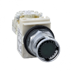 9001K3L7GH13 - green illuminated pushbutton Ø 30 - flush spring return - 230 V - 1OC, Schneider Electric