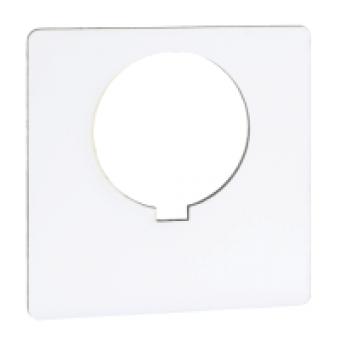 9001KN100WP - 30MM LEGEND PLATE - BLANK (WHITE), Schneider Electric