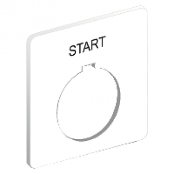 9001KN101WP - 30MM LEGEND PLATE - START, Schneider Electric