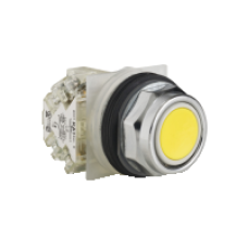 9001KR1YH13 - PUSHBUTTON 600VAC 10A 30MM TYPE K, Schneider Electric