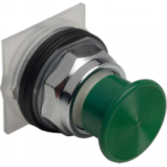 9001KR24G - 30MM MUSHROOM OPERATOR GREEN, Schneider Electric