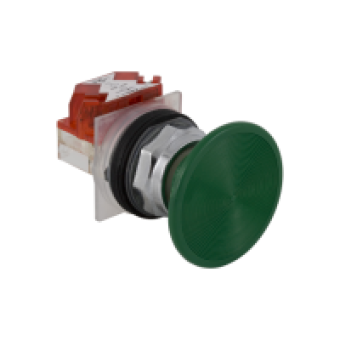 9001KR25G - 30MM MUSHROOM OPERATOR GREEN, Schneider Electric