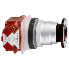9001KR8BH25 - pushbutton Ø30 - metal bezel - mushroom head Ø41 mm - black - 3 positions - 2 NC, Schneider Electric