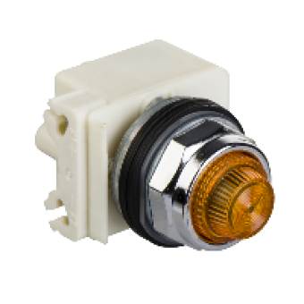 9001KT1 - 30MM PILOT LIGHT PUSH TO TEST 110-120V, Schneider Electric