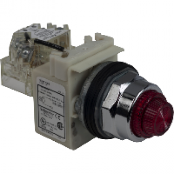 9001KT1R31 - PUSH-TEST PILOT LIGHT(GLASS COLOR CAP), Schneider Electric