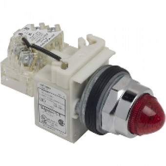 9001KT1R9 - PILOT LIGHT 120VAC 30MM TYPE K +OPTIONS, Schneider Electric