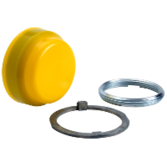 9001KU6 - 30 mm yellow boot for non-illuminate pushbutton, Schneider Electric