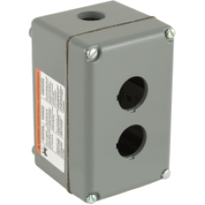 9001KY2 - empty control station - 9001K - aluminium - 2 cut-outs Ø 30, Schneider Electric