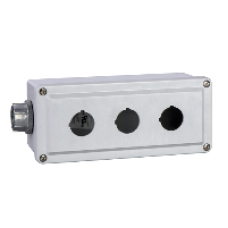 9001KY3 - empty control station - 9001K - aluminium - 3 cut-outs Ø 30, Schneider Electric