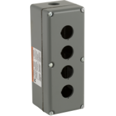 9001KY4 - empty control station - 9001K - aluminium - 4 cut-outs Ø 30, Schneider Electric