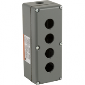 9001KY4 - empty control station - 9001K - aluminium - 4 cut-outs Ø 30, Schneider Electric