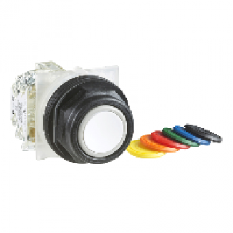 9001SKR1UH5 - PUSHBUTTON 600VAC 10AMP 30MM SK +OPTIONS, Schneider Electric