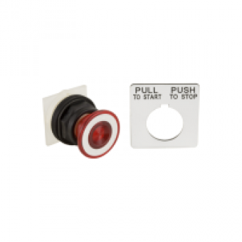 9001SKR9R - 30MM PUSH-PULL OPERATOR RED KNOB, Schneider Electric