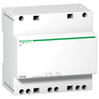 A9A15218 - modular safety transfomer iTR - 230 V 50..60 Hz - output 12..24 V - 16 VA, Schneider Electric A9A15218 - modular safety transfomer iTR - 230 V 50..60 Hz - output 12..24 V - 16 VA, Schneider Electric