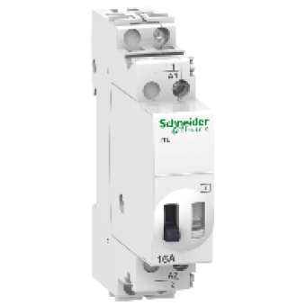 A9C30011 - impulse relay iTL - 1P - 1NO - 16A - coil 12 VAC 50/60Hz- 6 VDC , Schneider Electric
