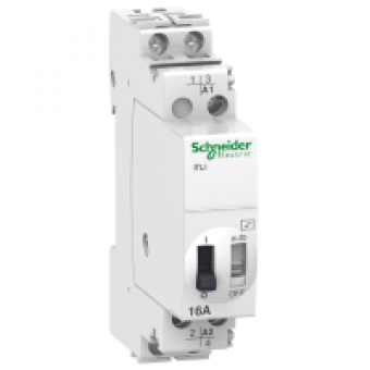 A9C30215 - impulse relay iTLI - 2P - 1NO+1NC - 16A - coil 24 VDC - 48 VAC 50/60Hz, Schneider Electric