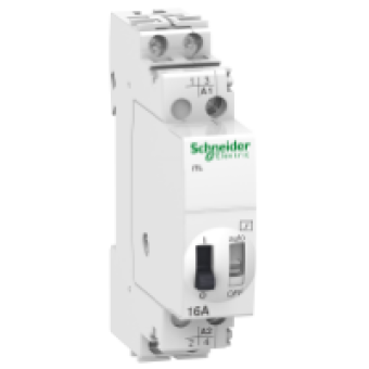 A9C30812 - impulse relay iTL - 2P - 2 NO - 16A - coil 110 VDC - 230...240 VAC 50/60Hz, Schneider Electric