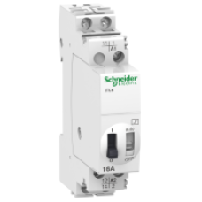 A9C32111 - impulse relay iTLs - 1P - 1NO - 16A - coil 12 VDC - 24 VAC 50/60Hz, Schneider Electric