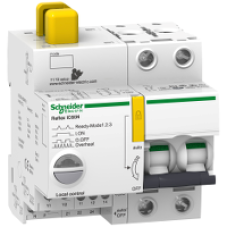 A9C61263 - Reflex iC60N Ti24 63 A 2P curve B integrated control MCB, Schneider Electric