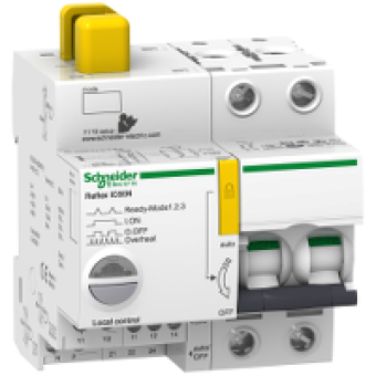 A9C63216 - Reflex iC60N Ti24 16 A 2P curve D integrated control MCB, Schneider Electric