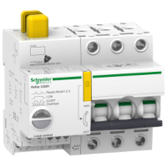 A9C65340 - Reflex iC60H Ti24 40 A 3P curve C integrated control MCB, Schneider Electric
