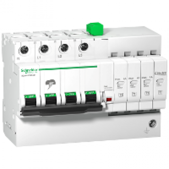 A9L16300 - iQuick PRD8r modular surge arrester - 3 poles + N - 350V - with remote transfer, Schneider Electric