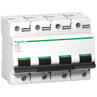 A9N18524 - C120H - circuit breaker - 4P - 100A - D curve, Schneider Electric A9N18524 - C120H - circuit breaker - 4P - 100A - D curve, Schneider Electric