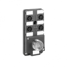 ABE9C1241C23 - IP67 passive splitter box - M23 connector - with 4 channels M12 connector - Led, Schneider Electric