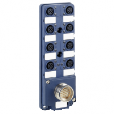 ABE9C1280C23 - IP67 passive splitter box - M23 connector - with 8 channels M12 connector, Schneider Electric