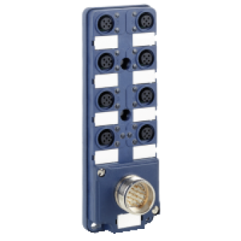 ABE9C1281L10 - IP67 passive splitter box - cable 10 m - with 8 channels M12 connector - Led, Schneider Electric