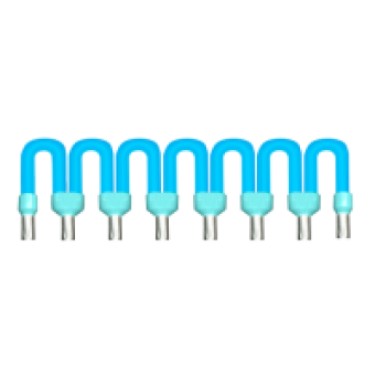 ABFC08R02B - commoning link for connection sub-base - for common DC - blue - 2 cm, Schneider Electric
