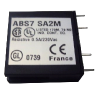 ABS7SA2M - plug-in solid state relay - 10 mm - output - 24..240 V AC - 0.5 A, Schneider Electric