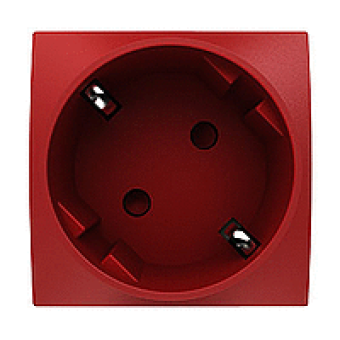ALB45286 - Altira - 1 SO - 2P+E tamperproof & shutt. - side earth - red, Schneider Electric