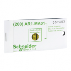 AR1MA0197 - green clip-in marker blank - set of 200, Schneider Electric