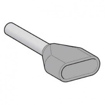 AZ5DE007D - Cable end twin insulated 2x0 75mm² medium size grey dispenser-pack DIN, Schneider Electric