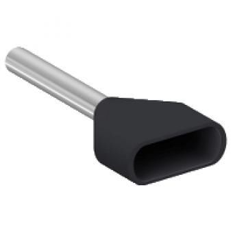 AZ5DE0151 - Cable end twin insulated 2x1 5mm² medium size black plastic bag NF, Schneider Electric