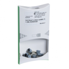 AZ5DE025 - Cable end twin insulated 2x2 5mm² medium size grey dispenser-pack NF, Schneider Electric