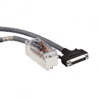 BMXFTA150 - cord set - 28 ways terminal - SUB-D 25 for M340 I/O - 1.5 m, Schneider Electric
