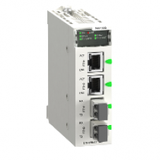 BMXNRP0200 - Fiber Converter MM/LC 2CH 100Mb, Schneider Electric