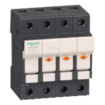 DF103NV - TeSyS fuse-disconnector 3P N 32A - fuse size 10 x 38 mm - blown fuse indicator, Schneider Electric