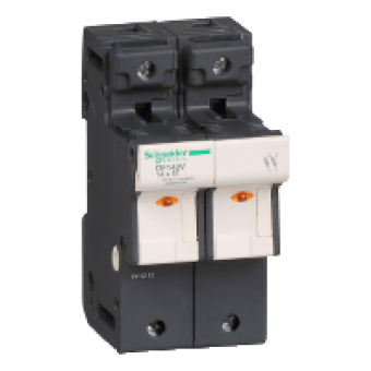 DF142V - TeSyS fuse-disconnector 2P 50A - fuse size 14 x 51 mm - blown fuse indicator, Schneider Electric DF142V - TeSyS fuse-disconnector 2P 50A - fuse size 14 x 51 mm - blown fuse indicator, Schneider Electric